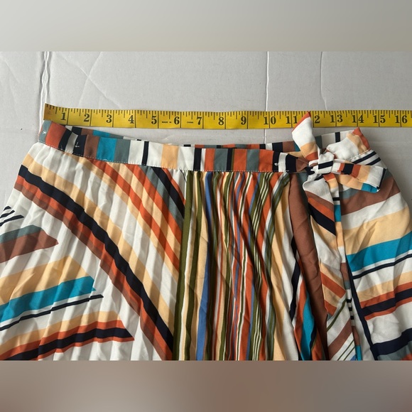 NY&C 7th Avenue Women’s Striped Midi Pleated Skirt M - Picture 6 of 7